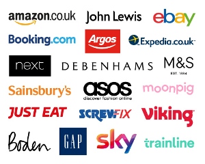 Amazon.co.uk, John Lewis, EBay, ASOS