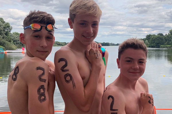 Charlie, Henry and William at open water champs